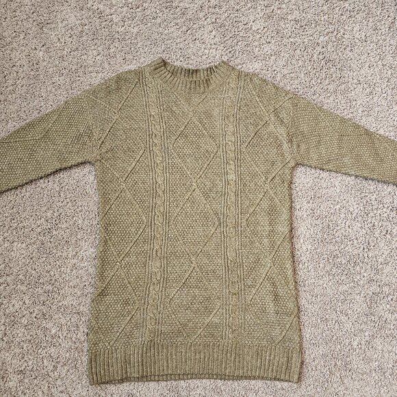 Cable Knit Sweater Dress in green size small - Picture 3 of 10